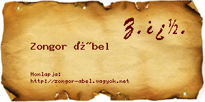 Zongor Ábel névjegykártya