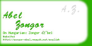 abel zongor business card